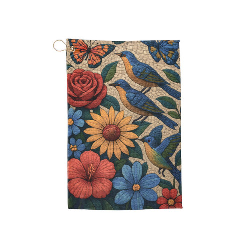 Nature's Mosaic Symphony - Golf Towels