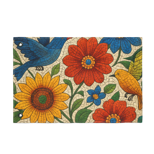 Nature's Mosaic Symphony - Double Sided Flag