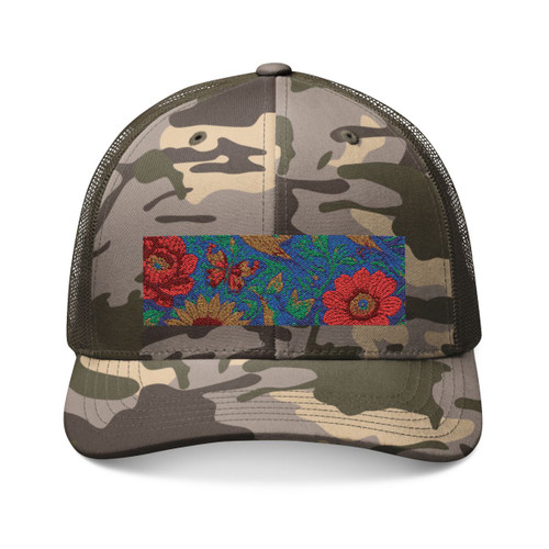 Nature's Mosaic Symphony - Camouflage Trucker Hat (Embroidery)