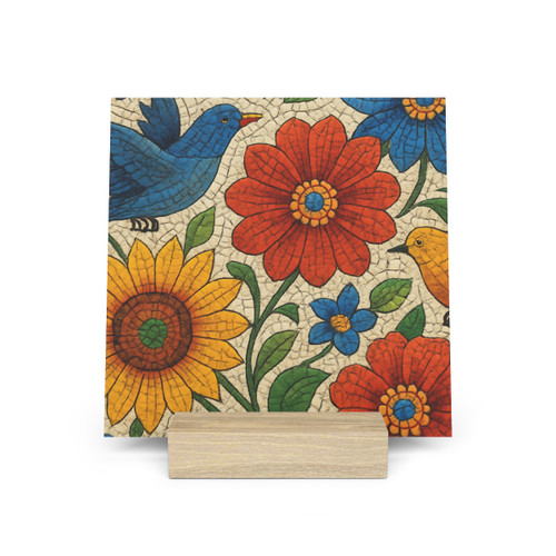 Nature's Mosaic Symphony - Gallery Board with Stand