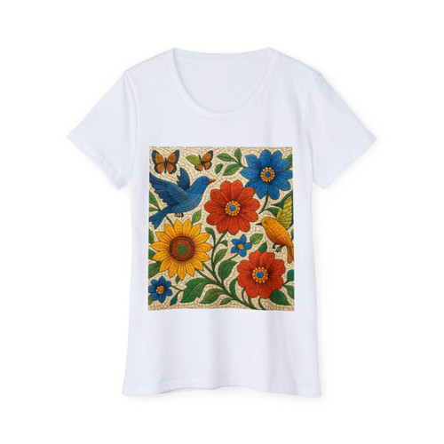 Nature's Mosaic Symphony - Women's Organic Short Sleeve T-Shirt