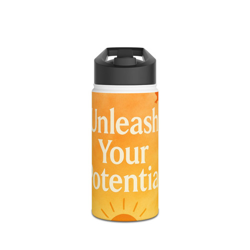 Unleash Your Potential - Stainless Steel Water Bottle, Standard Lid