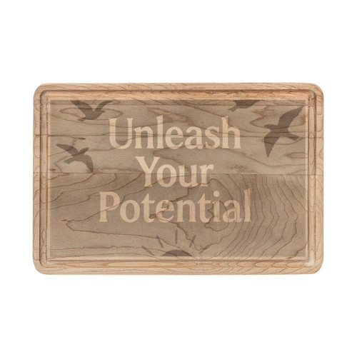Unleash Your Potential - Wooden Cutting Board (Engraving)