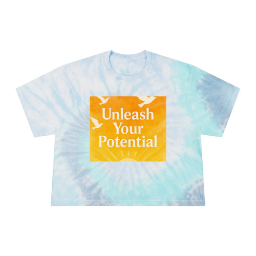Unleash Your Potential - Women's Tie-Dye Crop Tee