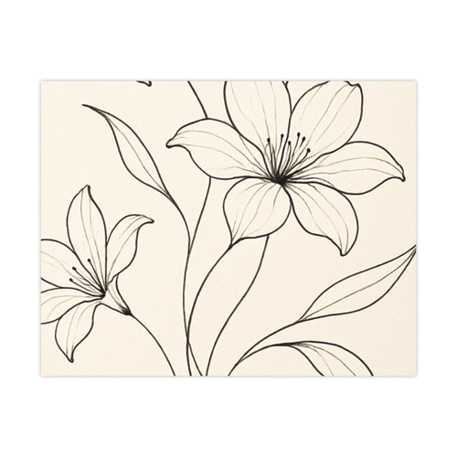 Serene Floral Flow - Matte Posters