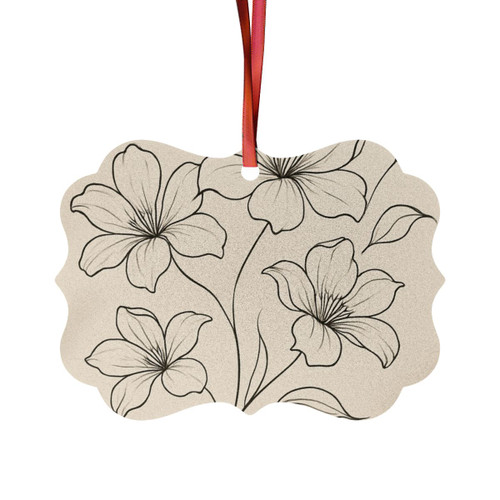 Serene Floral Flow - Aluminum Ornaments (1pc, 5pcs, 10pcs, 20pcs)