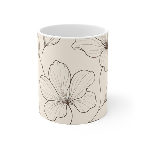 Serene Floral Flow - Ceramic Mug (EU)