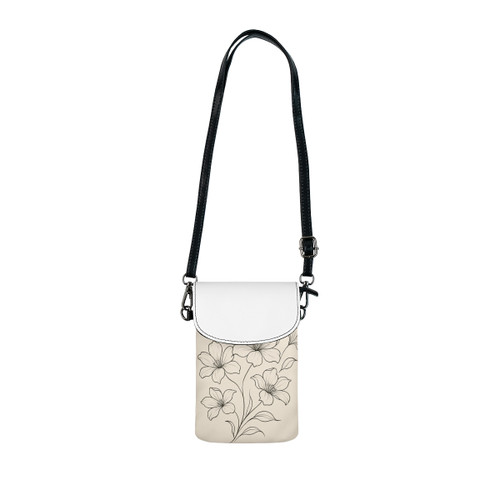 Serene Floral Flow - Small Cell Phone Wallet