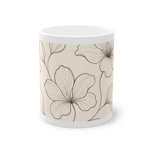 Serene Floral Flow - Standard Mug, 11oz