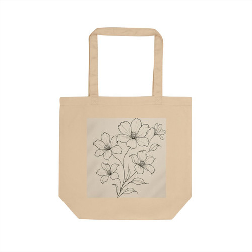 Serene Floral Flow - Eco Tote Bag