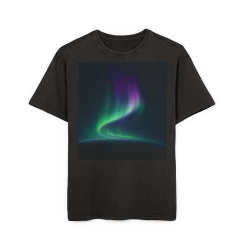 Ethereal Aurora - Men's Acid Washed Heavy Oversize Tee