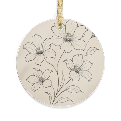 Serene Floral Flow - Acrylic Ornaments