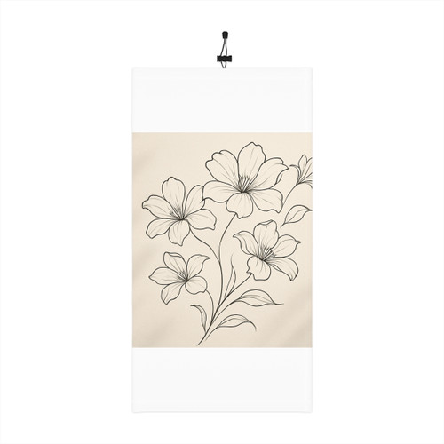 Serene Floral Flow - Winter Neck Gaiter With Drawstring