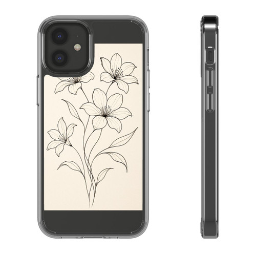 Serene Floral Flow - Clear Cases