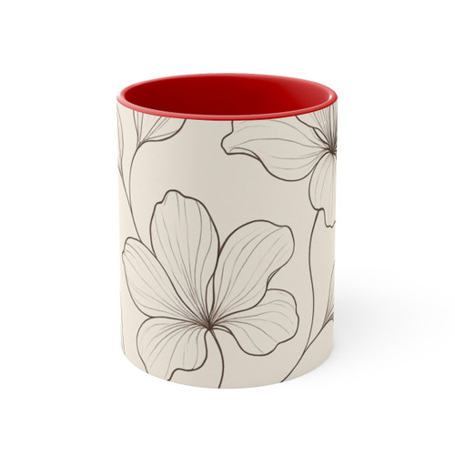 Serene Floral Flow - 11oz Accent Mug