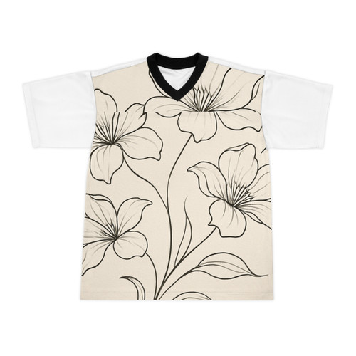 Serene Floral Flow - Unisex Football Jersey (AOP)