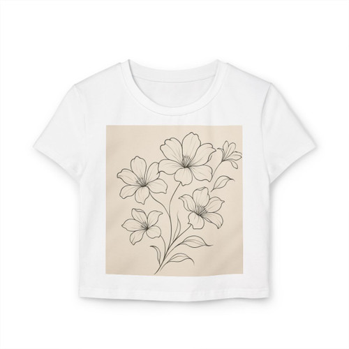 Serene Floral Flow - Women's Baby Tee
