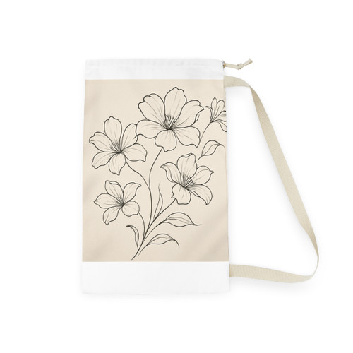 Serene Floral Flow - Laundry Bag
