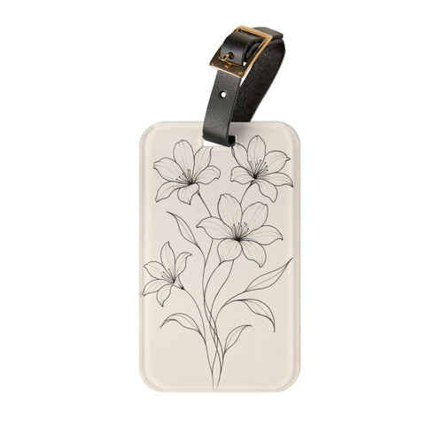 Serene Floral Flow - Luggage Tag