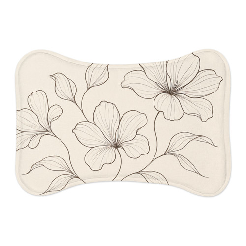 Serene Floral Flow - Pet Feeding Mats