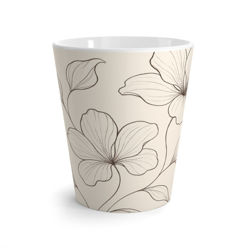 Serene Floral Flow - Latte Mug