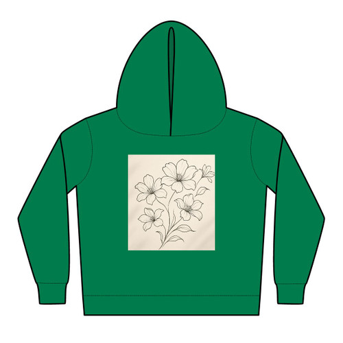 Serene Floral Flow - Toddler Pullover Fleece Hoodies