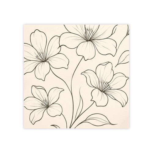 Serene Floral Flow - Post-it® Note Pads