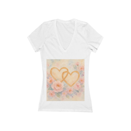 Endless Affection - Women's Jersey Short Sleeve Deep V-Neck Tee