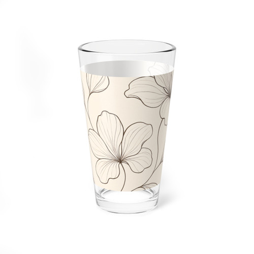 Serene Floral Flow - Mixing Glass, 16oz