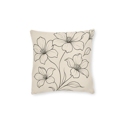 Serene Floral Flow - Square Pillow