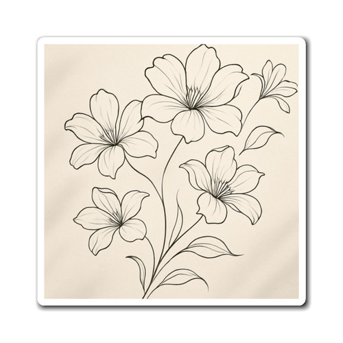 Serene Floral Flow - Magnets