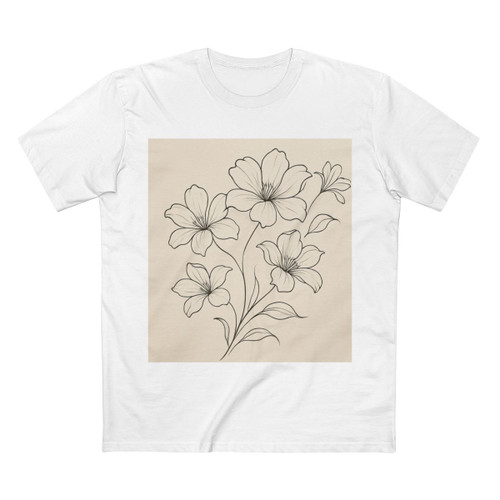 Serene Floral Flow - Adult Staple Tee