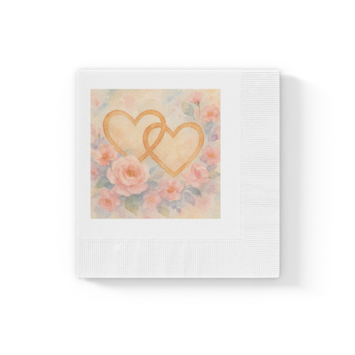 Endless Affection - White Coined Napkins