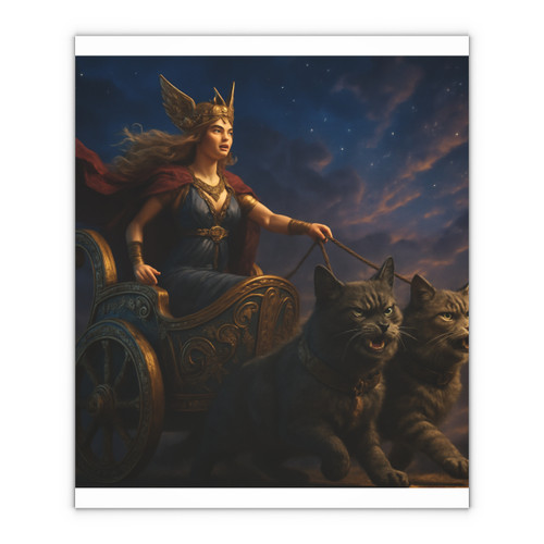 Freyja's Chariot - Gift Wrapping Paper Sheets, 1pc