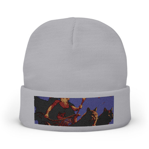 Freyja's Chariot - Knit Beanie (Embroidery)
