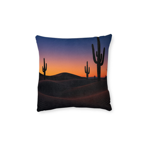 Twilight Desert Dreams - Square Pillow - Pink Back