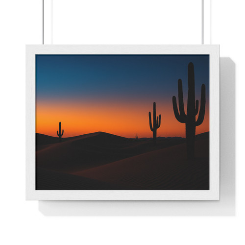 Twilight Desert Dreams - Horizontal Framed Poster