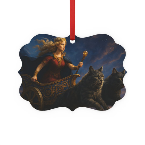 Freyja's Chariot - Metal Plaque Ornament