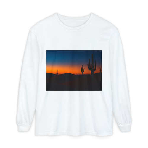 Twilight Desert Dreams - Unisex Garment-dyed Long Sleeve T-Shirt