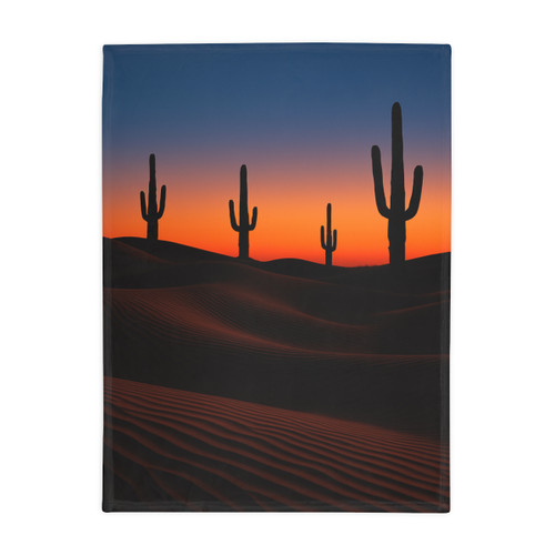 Twilight Desert Dreams - Plush Fleece Blanket