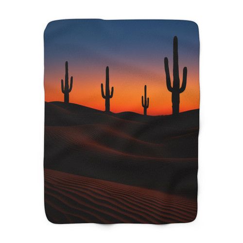 Twilight Desert Dreams - Sherpa Fleece Blanket