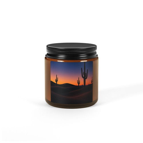 Twilight Desert Dreams - Scented Soy Candle (Multi-Size, Amber Jar)