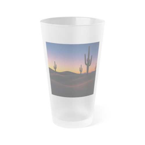 Twilight Desert Dreams - Frosted Pint Glass, 16oz
