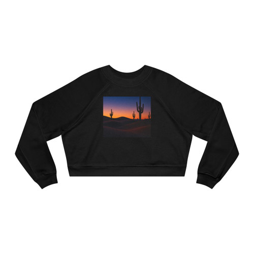 Twilight Desert Dreams - Women's Cropped Fleece Pullover