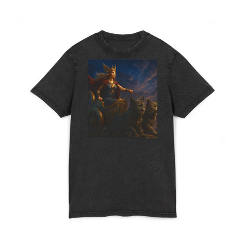 Freyja's Chariot - Acid Washed Round Neck Tee