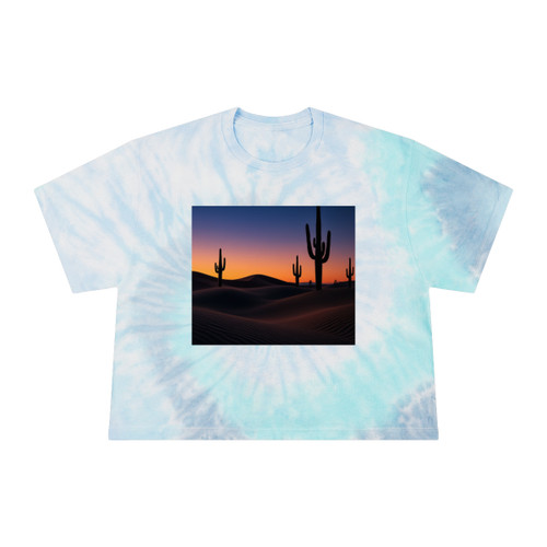 Twilight Desert Dreams - Women's Tie-Dye Crop Tee