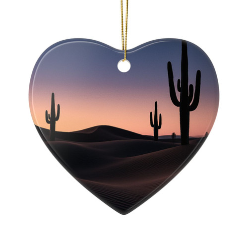 Twilight Desert Dreams - Ceramic Ornaments, 1-Side Print