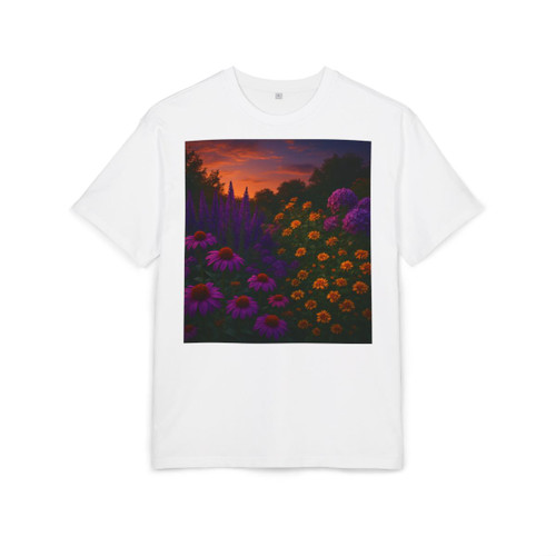 Ethereal Twilight Garden - Unisex Heavy Oversize Tee