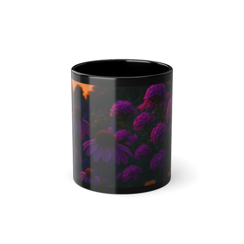 Ethereal Twilight Garden - Black Coffee Cup, 11oz