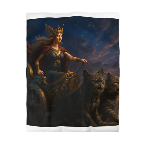 Freyja's Chariot - Microfiber Duvet Cover